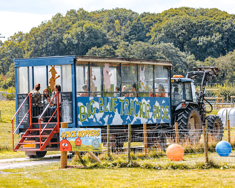 Big blue tractor ride