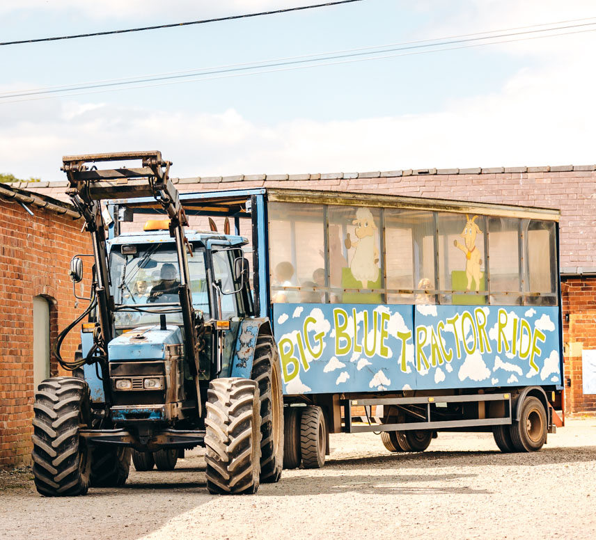 Birthday party tractor ride