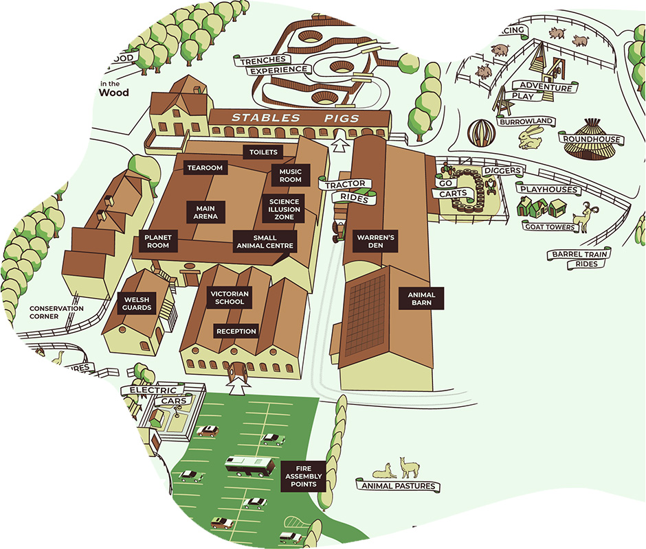 Parh Hall Countryside Experience park map