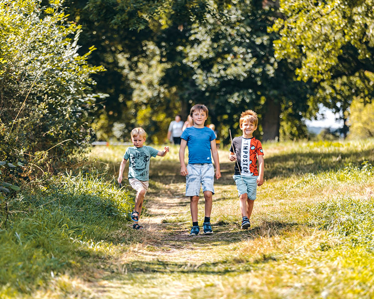 Having fun on the nature walk